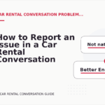 How to Report an Issue in a Car Rental Conversation