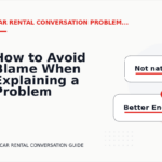 How to Avoid Blame When Explaining a Problem in Car Rental Conversation English