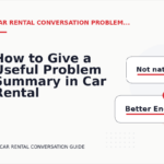 How to Give a Useful Problem Summary in Car Rental Conversation English