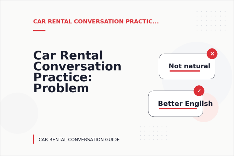 Car Rental Conversation Practice: Problem and Solution Replies