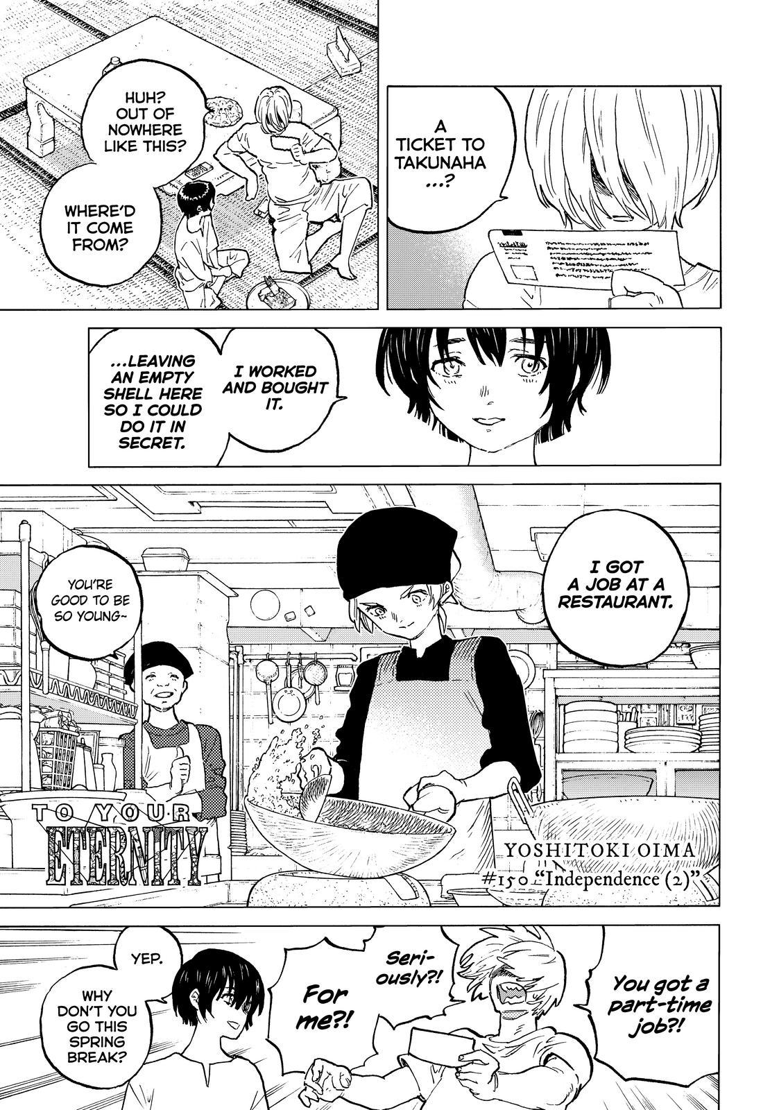 To Your Eternity Chapter 150.5 Page 1